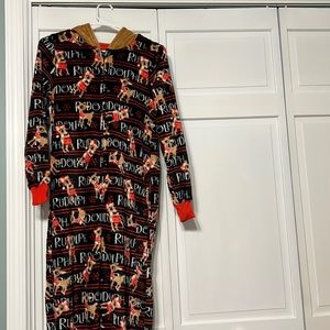 Rudolph onesie. Small. Jogger pants.